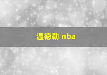 温徳勒 nba